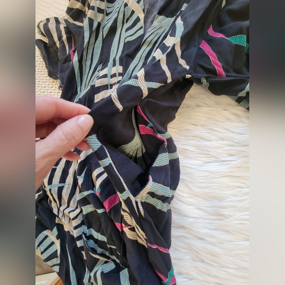 Anthropologie x Maeve Gorgeous Kimono Palm Print Size XS/S Has Pockets! - Picture 6 of 8